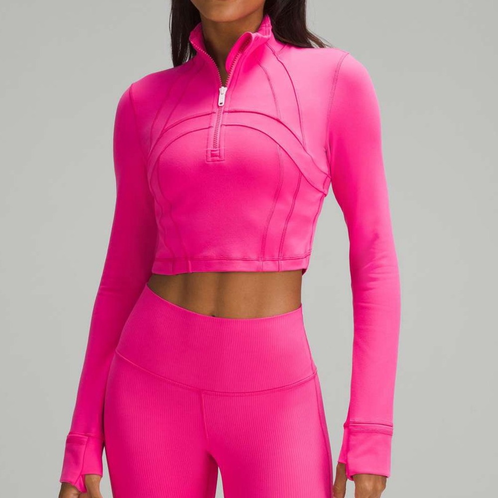 Lululemon Define Cropped Half Zip Luon